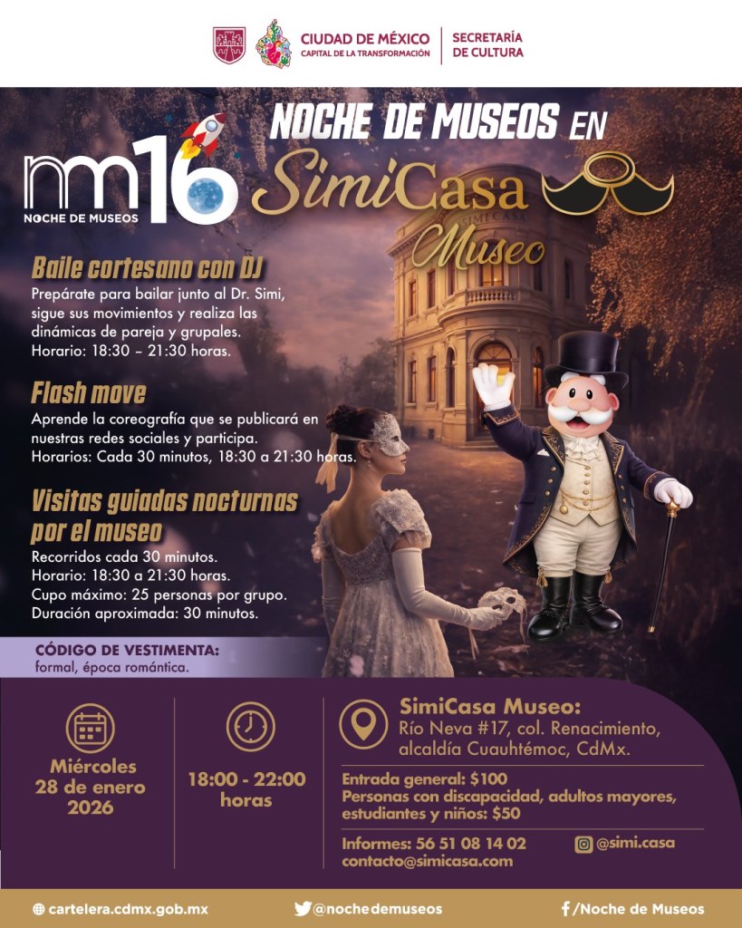 Noche de Museos CDMX enero 2026
